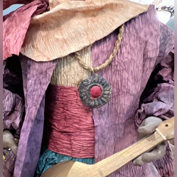 Two Paper Maché Figurines, Handcrafted Clay Sculptures, Eclectic Home Decor - Picture 12 of 15